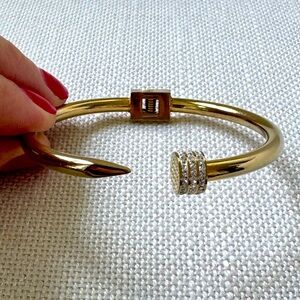 Gold Nail Bracelet